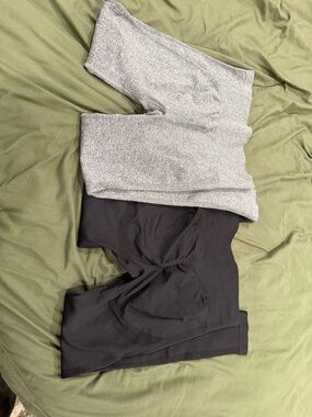 2-Pack Seamless Biker Shorts — Gray & Black